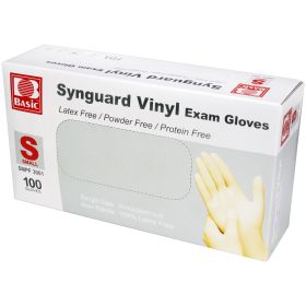 Powder Free Vinyl Exam Gloves - Small, 100/Bx