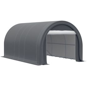 10 x 16 Carport, Heavy Duty Portable Garage Storage Tent with Large Zippered Door, Anti-UV PE Canopy Cover for Car, Truck, Boat, Motorcycle, Bike, Gar