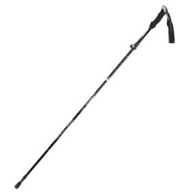 Folding Outdoor Handrails Trekking Walking Sticks (Color: black, Type: Walking Sticks)